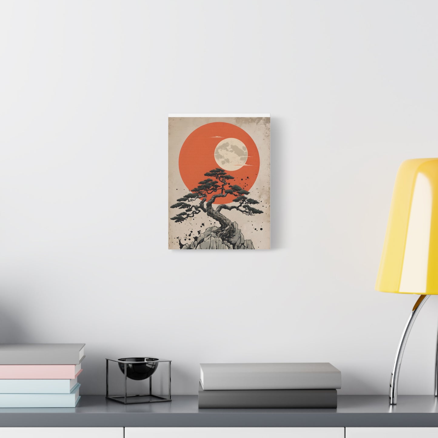 Breathtaking Bonsai Sunset Digital Art Japanese Zen Wall Art Digital Print – Japanese Digital Download - Tranquil Landscape Decor