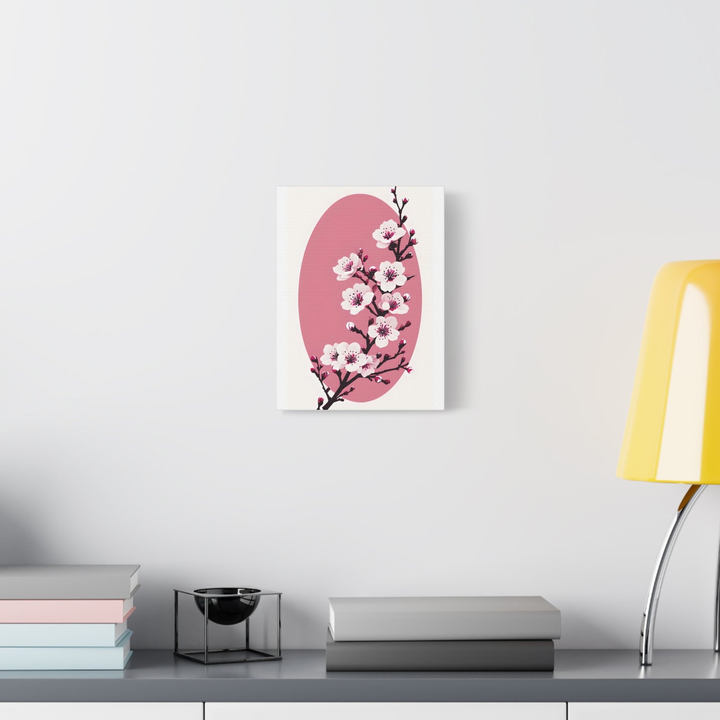 Cherry Blossom Canvas Wall Art | Japanese Flower Wall Decor | Pink Floral Canvas Print | Spring Nature Home Art | Sakura Artwork