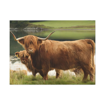 Canvas Cow Print